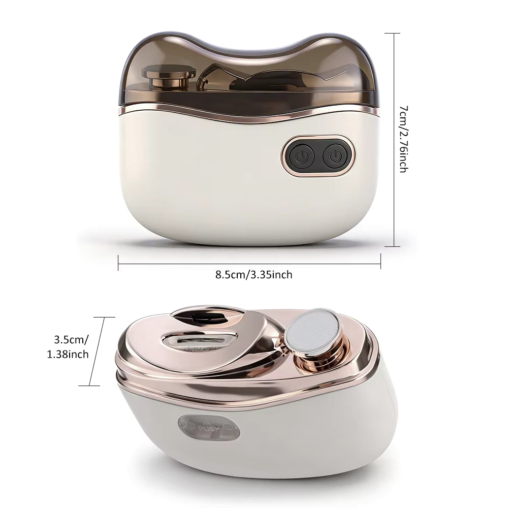 2-in-1 Automatic Electric Nail Clipper & Polisher with LED Light for Baby, Adults & Seniors